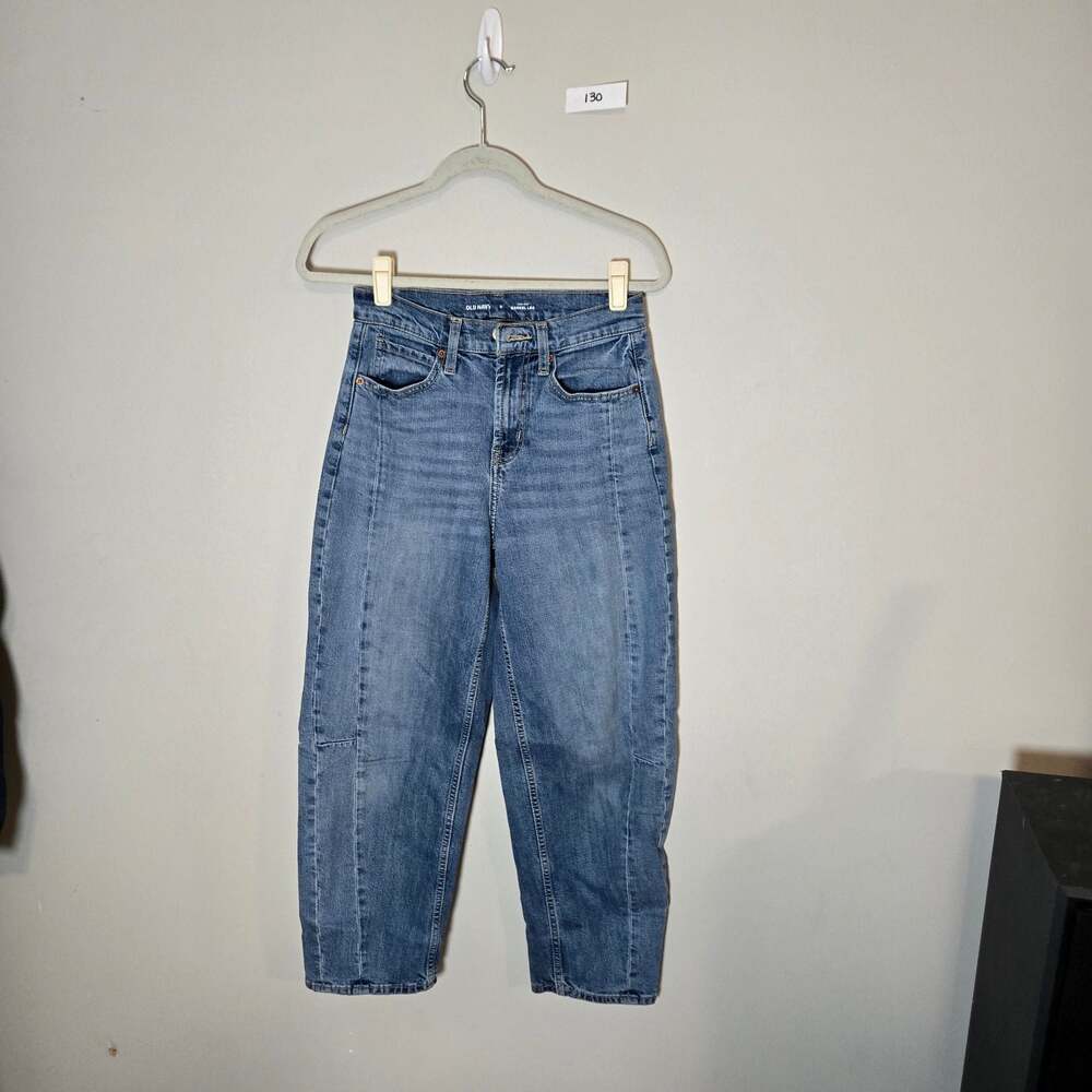 Old Navy High-Rise Barrel Leg Jeans Size 0